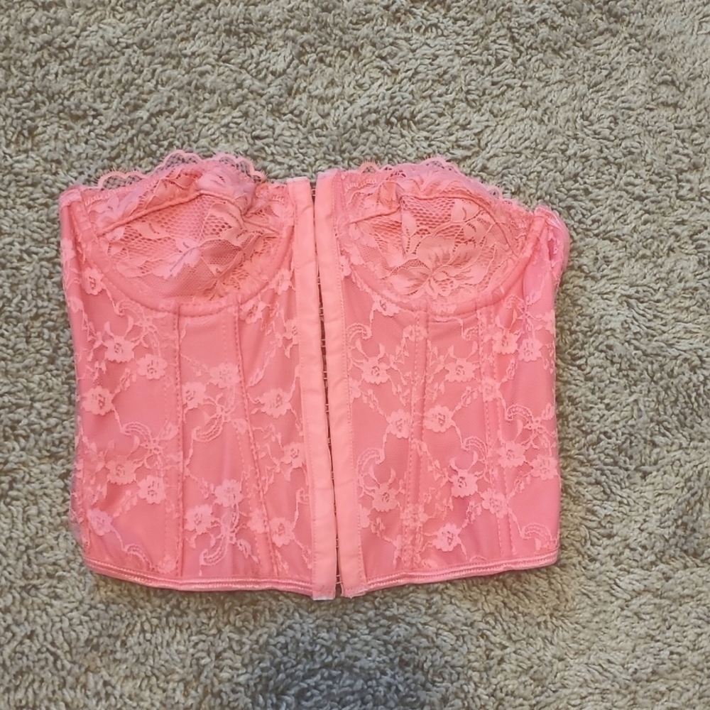 Womens pink corset top